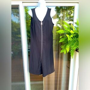 Alfani Woman’s Black Textured Sleeveless Dress Large